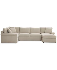 Closeout! Wrenley 138" 4-Pc. Fabric Modular Chaise Sectional Sofa, Created for Macy's