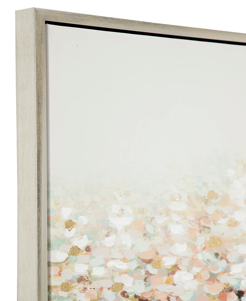 Rosemary Lane Canvas Tree Framed Wall Art with Silver-Tone Frame, 39" x 2" x 39"