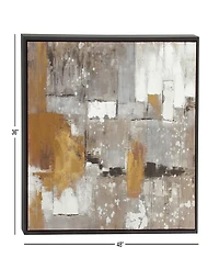 Rosemary Lane Canvas Abstract Framed Wall Art with Black Frame, 48" x 2" x 36"