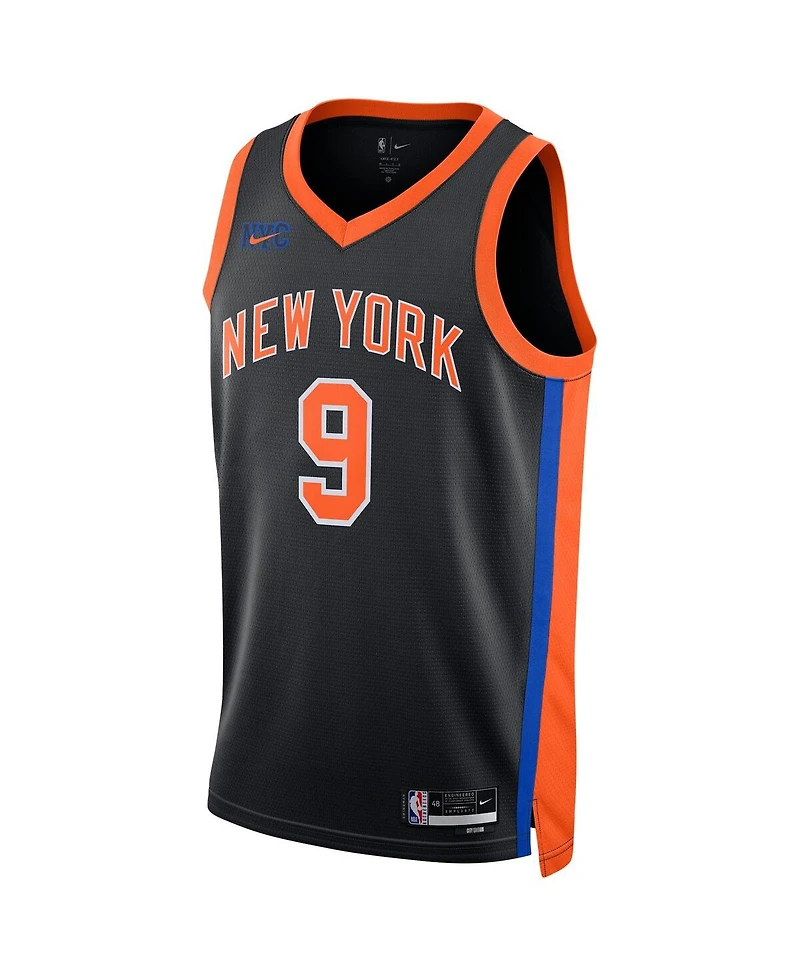Men's and Women's Nike Rj Barrett Black New York Knicks 2022/23 City Edition Swingman Jersey