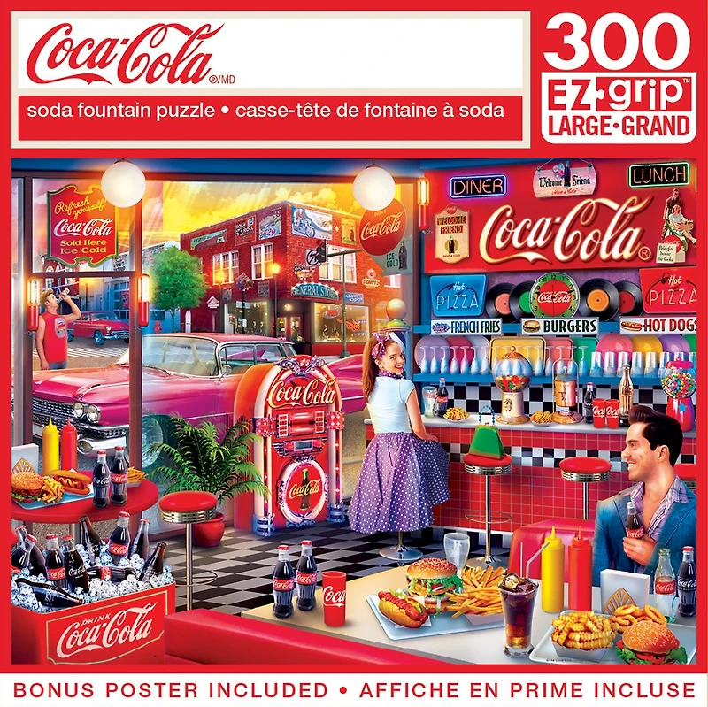 MasterPieces Coca-Cola - Soda Fountain 300 Piece Ez Grip Jigsaw Puzzle