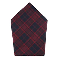 Trafalgar Men's Kincade Red Blackwatch Plaid Silk Pocket Square