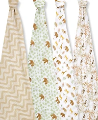 aden by aden + anais Baby Tanzania Muslin Swaddles, Pack of 4