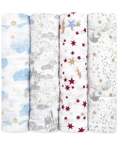 aden by aden + anais Baby Boys or Baby Girls Harry Potter Swaddles, Pack of 4