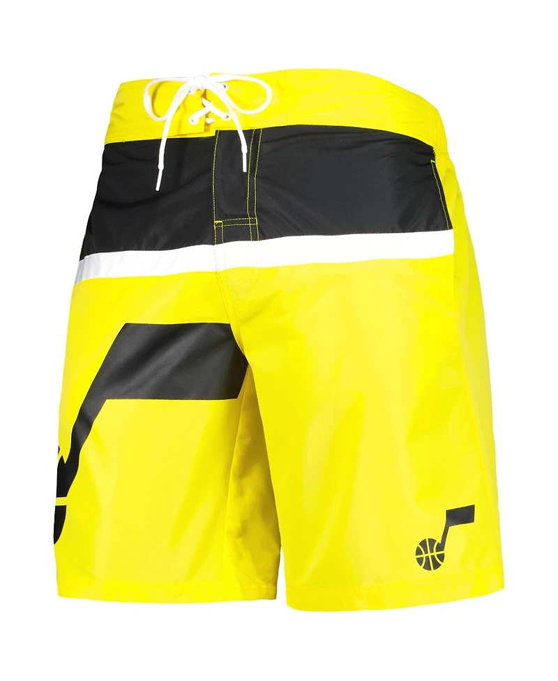 Men's G-iii Sports by Carl Banks Gold Utah Jazz Sea Wind Swim Trunks