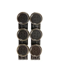 Trafalgar Men's No Sew Moveable Button End Suspender Clips (Set of 6)