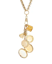2028 Glass Cameo Lockets Charm Necklace