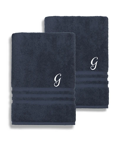 Linum Home Turkish Cotton Personalized Denzi Bath Towel Set