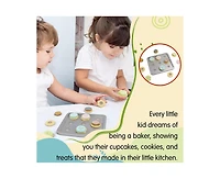 L&F Bake Set Kitchen with 19-Pieces Included, Made for Toddlers 3-Years+ | 9 Cookies, 9 Frostings, 1 Bake Sheet | Perfect Development Baking Toy for B