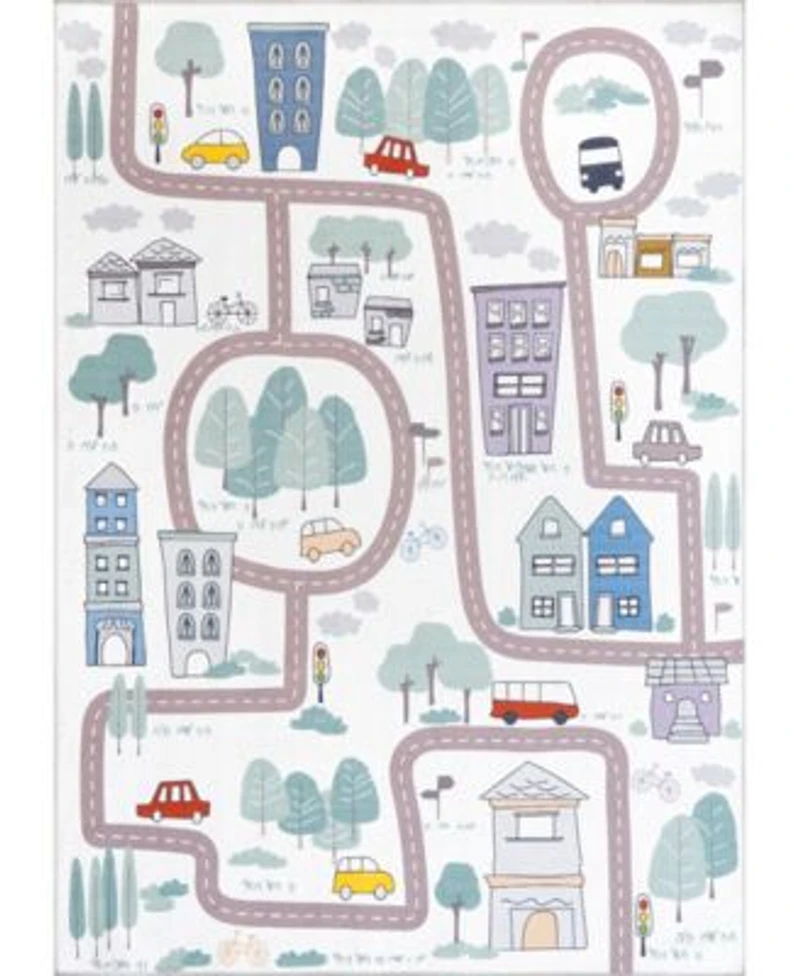 Nuloom Felix Chalea Kids Town Washable Area Rug