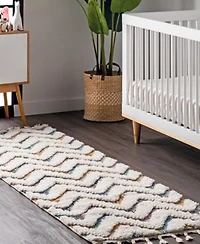 Nuloom Loft Rumi High Low Chevron Kids Tassel Area Rug