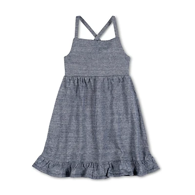 Hope & Henry Baby Girls Organic Cotton Sleeveless Knit Flounce Sundress