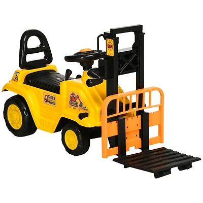 Aosom Sit and Scoot Ride-on Toy with Forklift Operation, for 3-4 Years Old