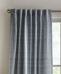 Tommy Hilfiger Herringbone Back Tab Dusty 2 Piece Curtain Panel Collection