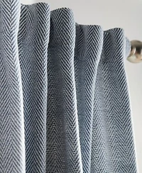 Tommy Hilfiger Herringbone Back Tab Dusty 2 Piece Curtain Panel Collection