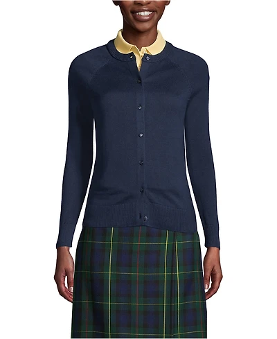 Lands' End Women's Cotton Modal Cardigan Sweater