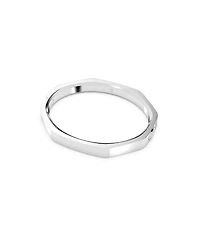Swarovski Crystal Dextera Bangle Octagon Shape Pave Medium White Rhodium Plated