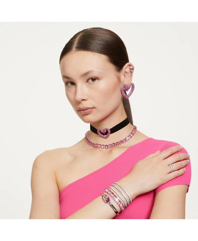 Swarovski Crystal Round Cut Matrix Tennis Bracelet