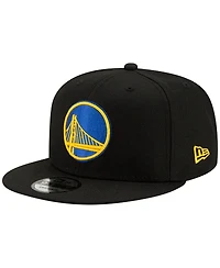 Men's New Era Black Golden State Warriors Official Team Color 9FIFTY Snapback Hat