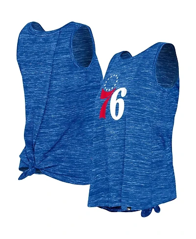 Women's New Era Royal Philadelphia 76ers Space Dye Active Tank Top