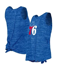 Women's New Era Royal Philadelphia 76ers Space Dye Active Tank Top