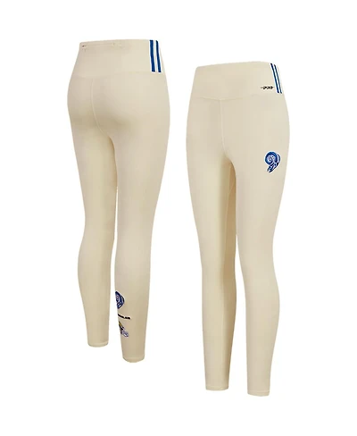 Women's Pro Standard Cream Los Angeles Rams Retro Classic Jersey Leggings
