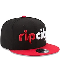 Men's New Era Black, Red Portland Trail Blazers 2-Tone 9FIFTY Adjustable Snapback Hat