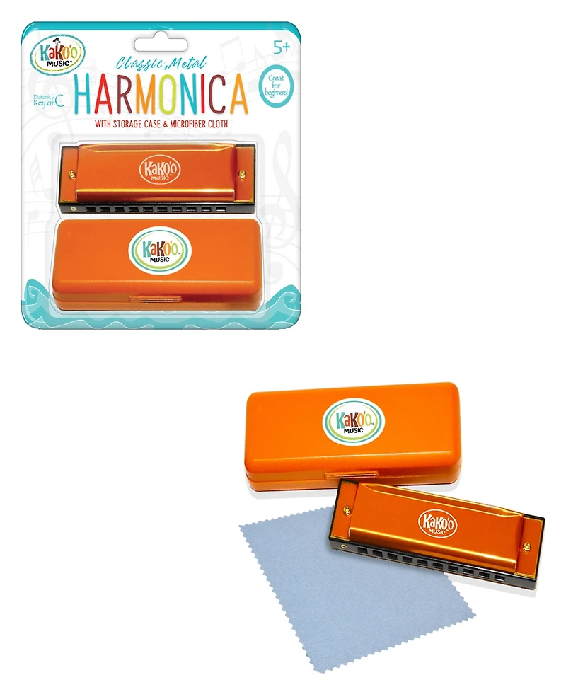 KaKo'o Music Classic Orange Metal Harmonica