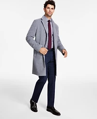Tommy Hilfiger Men's Addison Wool-Blend Trim Fit Overcoat