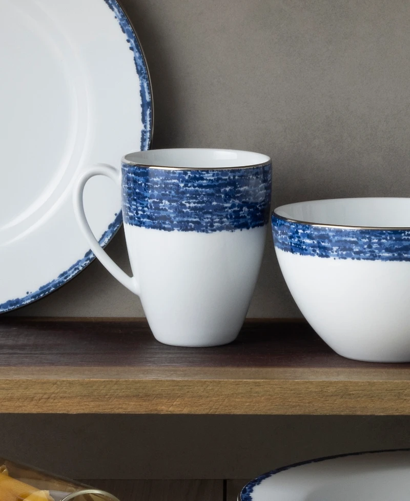 Noritake Rill Set of 4 Mugs, Service for 4