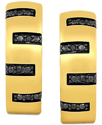 Men's Diamond Zigzag Small Hoop Earrings (1/20 ct. t.w.), 15mm (Also in Black Diamond)