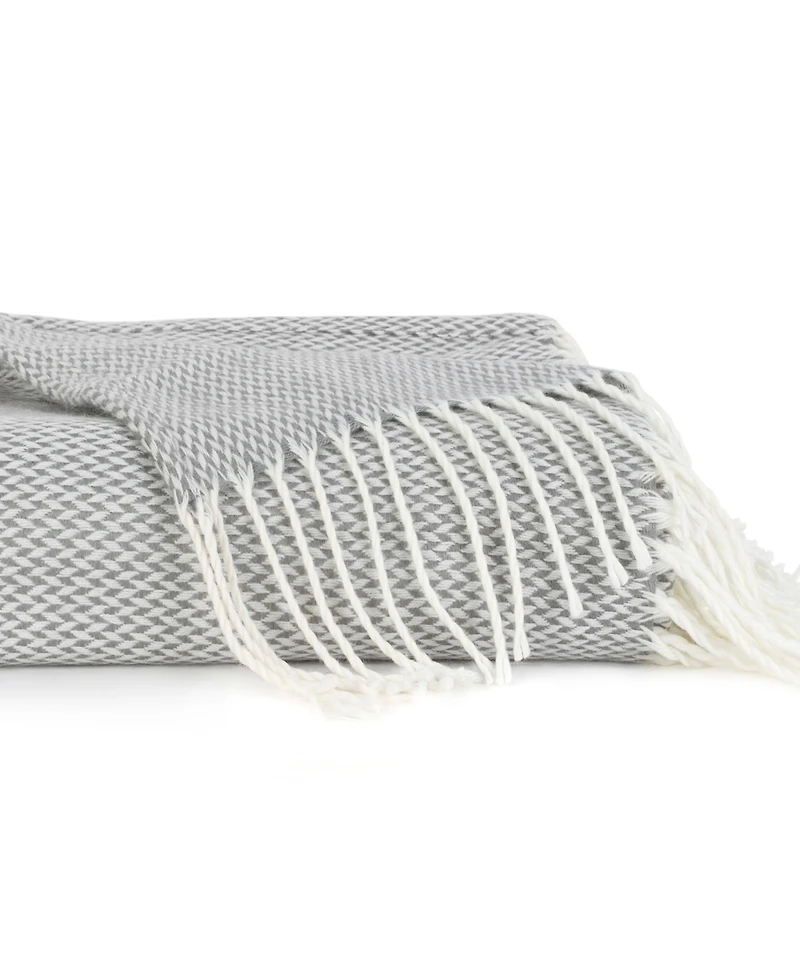 ienjoy Home Herringbone Fringed Throw, 60" x 50"
