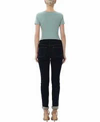 kimi + kai Women's Sweetheart Neck Basic Bodysuit Top