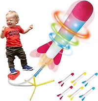 Play22usa Toy Rocket Launcher Led - Jump Rocket Set Includes 6 Rockets