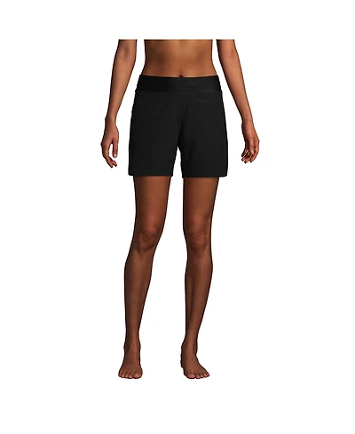 Lands' End Women's SunShade Upf 50 5" Board Shorts with Panty