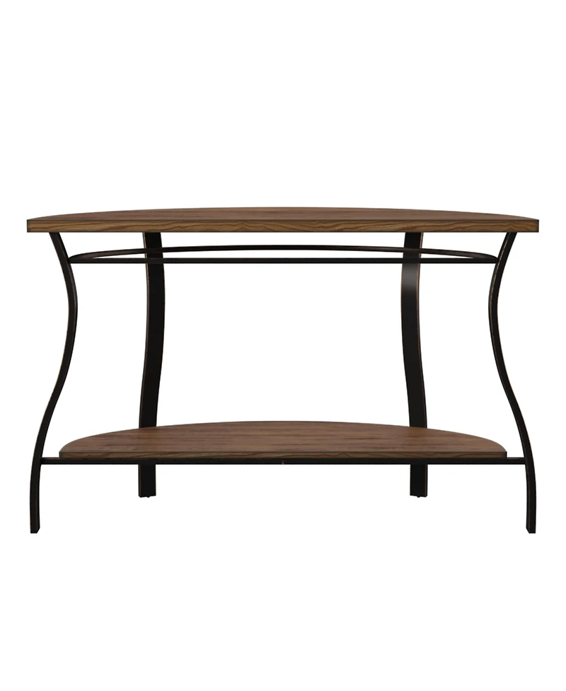 Steve Silver Denise 48" Demilune Wood and Metal Sofa Table