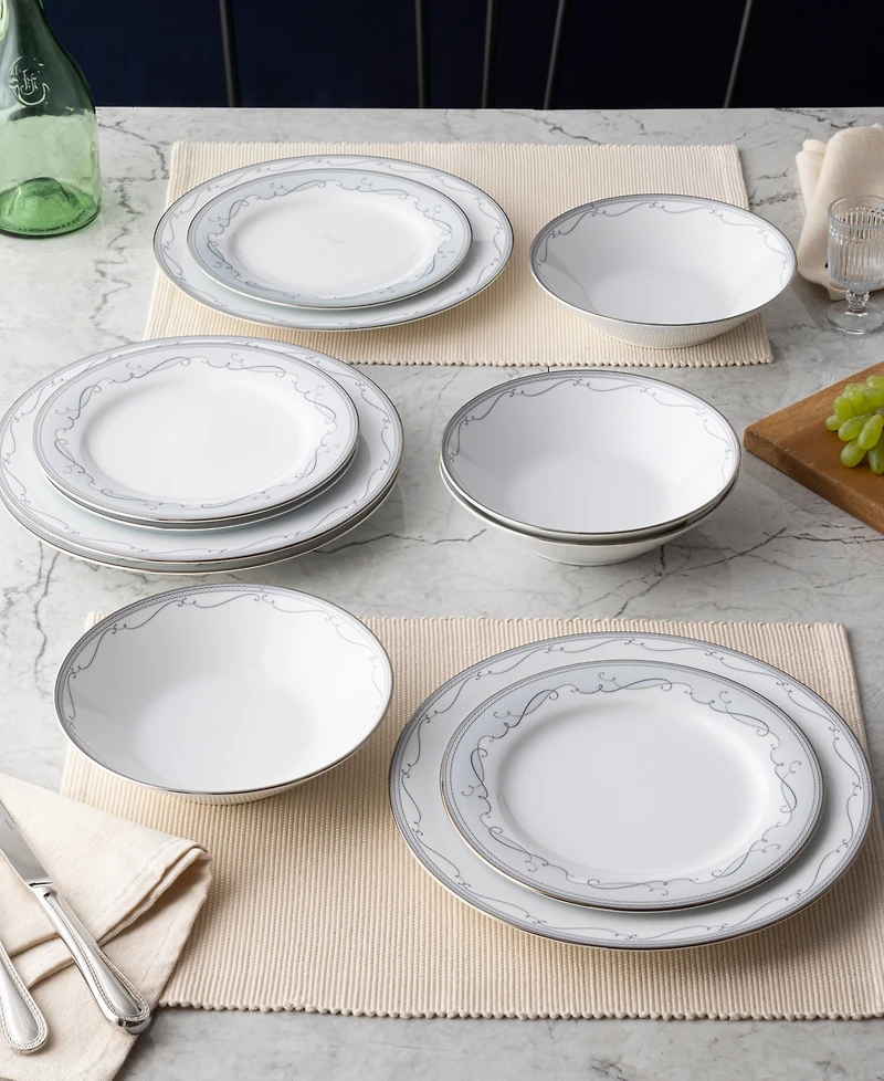Noritake Satin Flourish 12 Piece Set, Service for 4