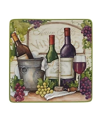 Certified International Meadow Brook Vineyard Square Platter 12.5"