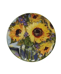 Certified International Sunflower Bouquet Set of 4 Salad Plate 9"
