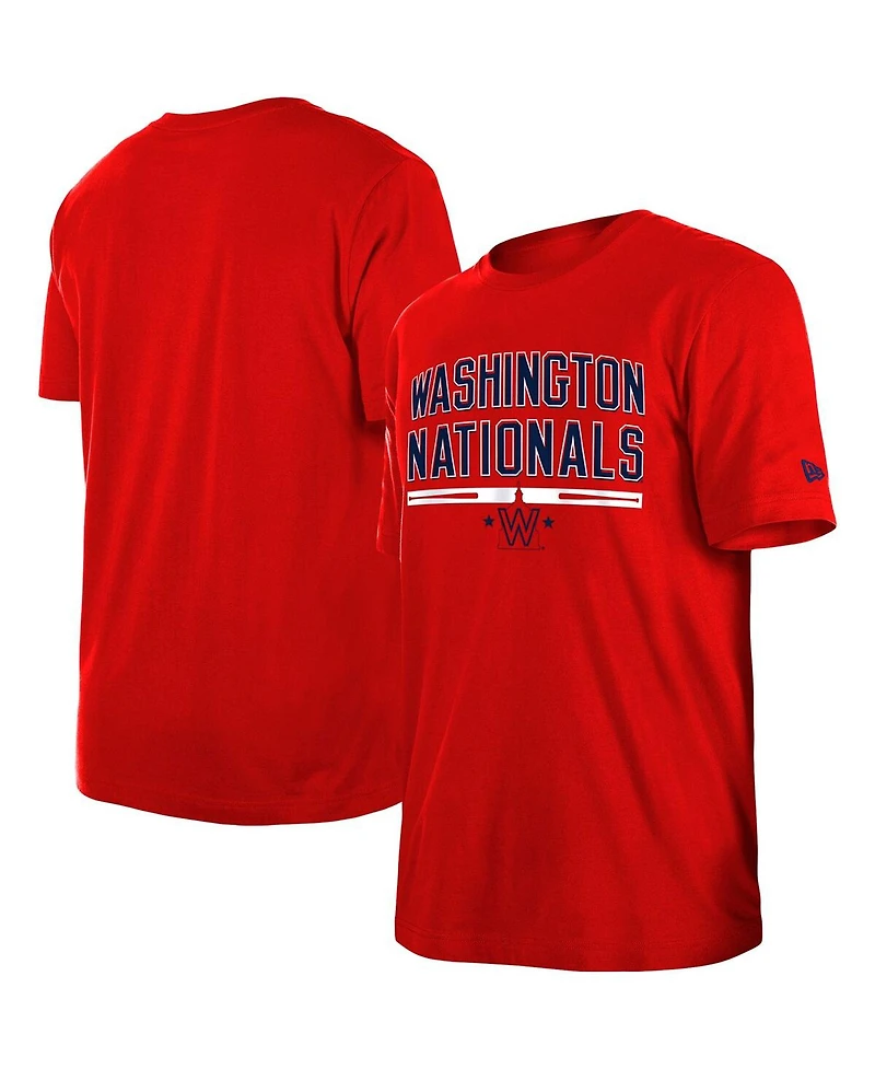 Men's New Era Red Washington Nationals Batting Practice T-shirt