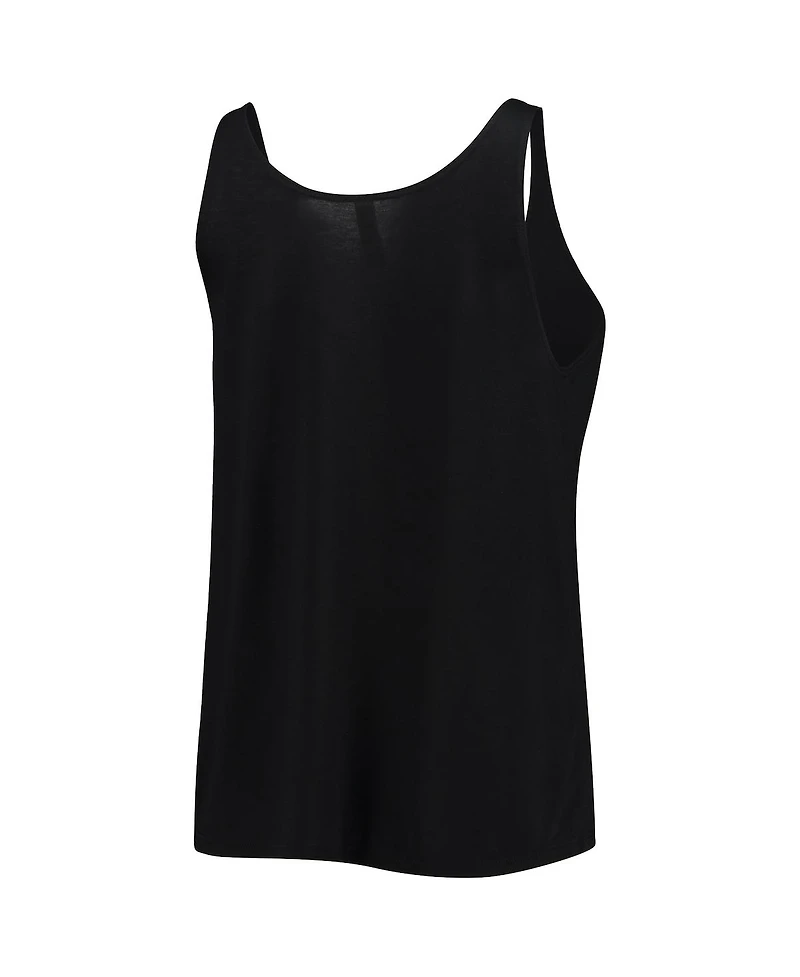 Women's Soft As A Grape Black Miami Marlins Slouchy Tank Top