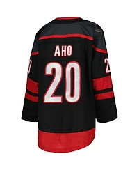 Big Boys and Girls Sebastian Aho Black Carolina Hurricanes Alternate Premier Player Jersey