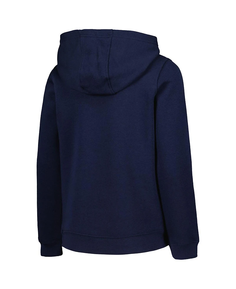 Big Boys and Girls Navy New York Yankees Team Primary Logo Pullover Hoodie
