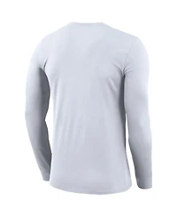 Men's Nike White Baylor Bears On Court Bench Long Sleeve T-shirt