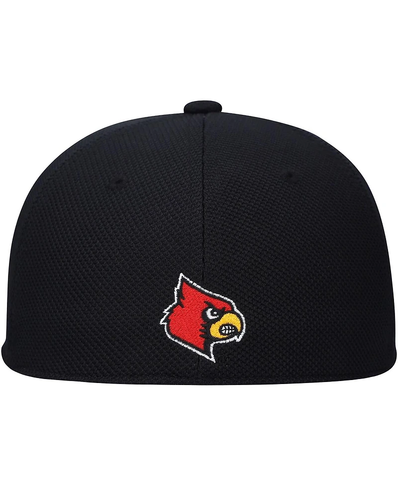 Men's adidas Black Louisville Cardinals On-Field Baseball Fitted Hat