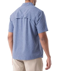 Guy Harvey Men's Short Sleeve Heathered Fishing Shirt