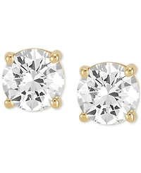 Birthstone Stud Earrings 14k Gold or White