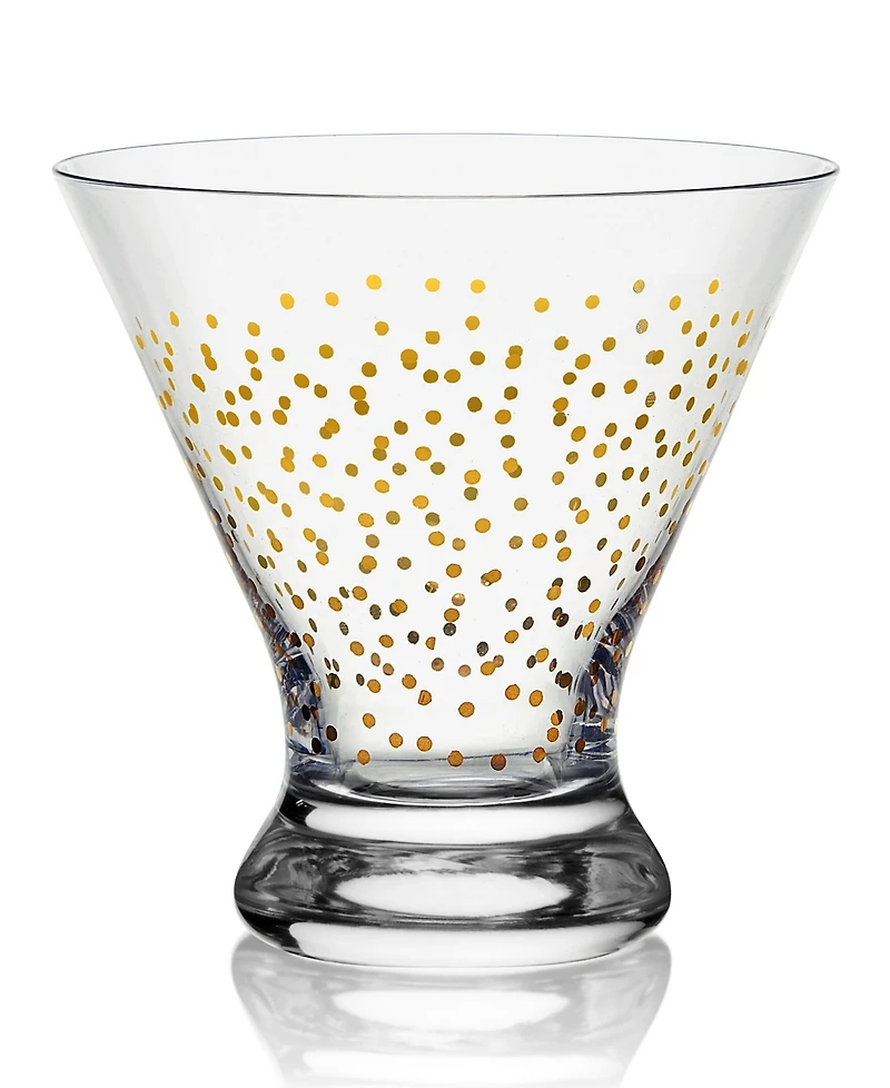 Mikasa Party 10 Ounce Stemless Martini Glass 4-Piece Set