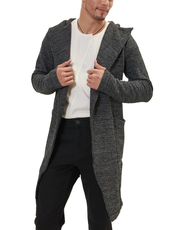 Ron Tomson Men's Modern Stealth Hoodie Cardigan