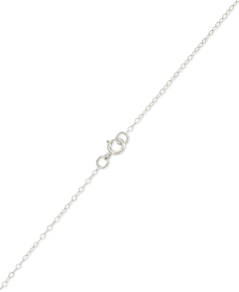 Crystal Cross 18" Pendant Necklace 10k Gold